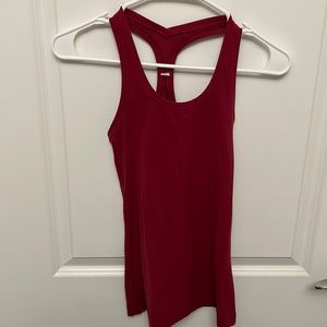 Lululemon size 4 red/dark pink razorback tank